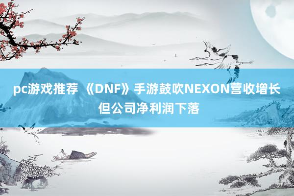 pc游戏推荐 《DNF》手游鼓吹NEXON营收增长 但公司净利润下落