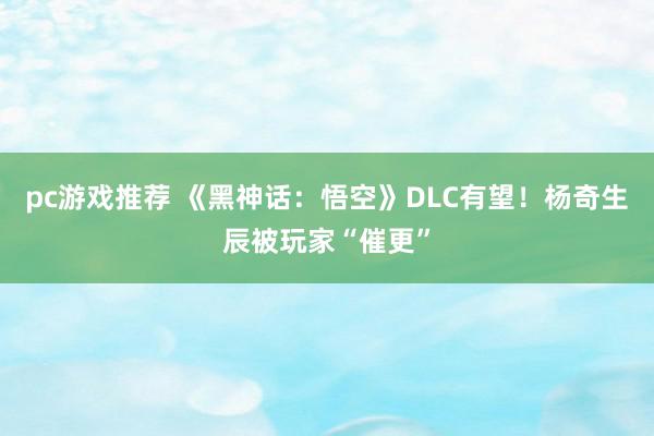 pc游戏推荐 《黑神话：悟空》DLC有望！杨奇生辰被玩家“催更”